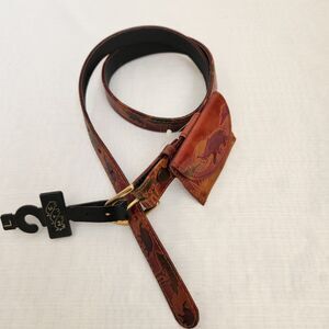 Mediterranean Trading Co Belt Womens Large Brown Genuine Elephants Coin Purse